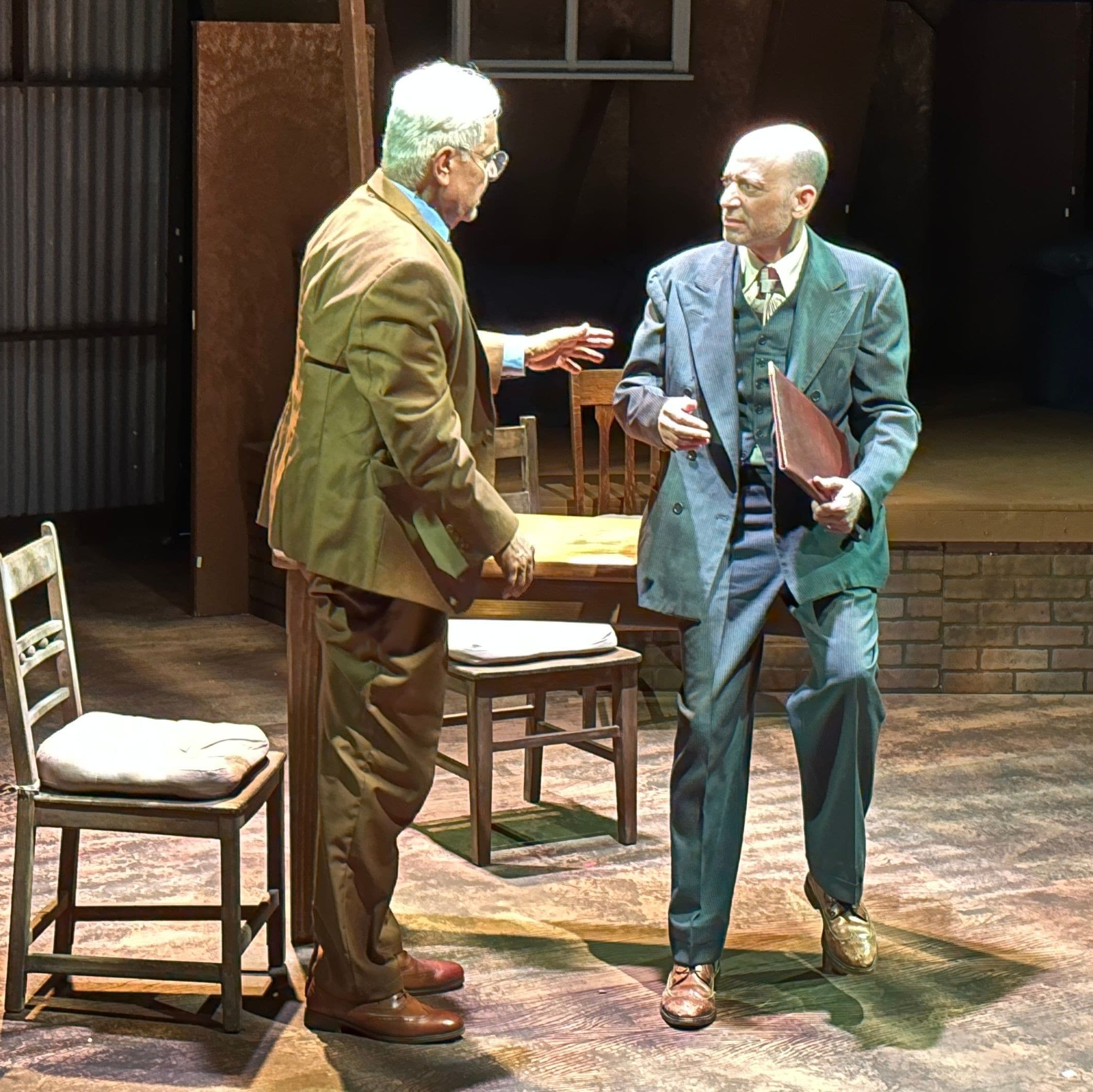 Jeff Blumberg in the role of Howard Wagner in Death of a Salesman at CASA 0101 in Boyle Heights, Los Angeles, California
