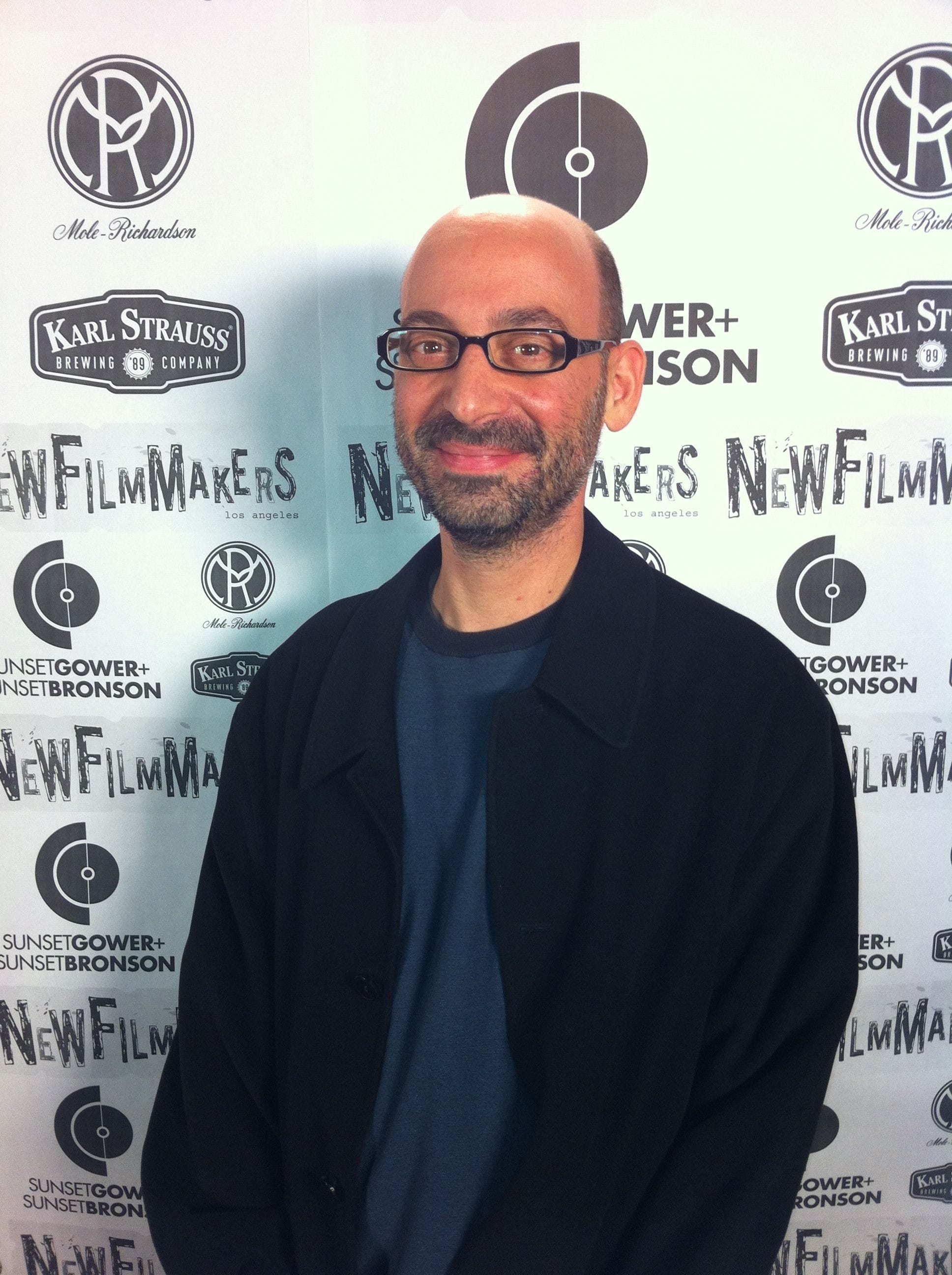 Actor Jeff Blumberg at a NewFilmmakers Los Angeles screening, representing the short film Dot Got Shot