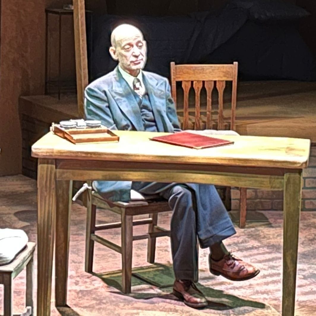 Jeff Blumberg in the role of Howard Wagner in Death of a Salesman at CASA 0101 in Boyle Heights, Los Angeles, California